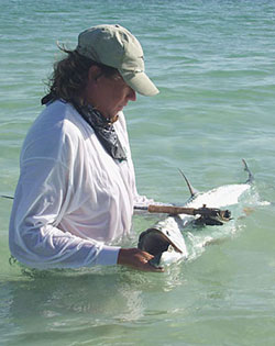 Tarpon fishing with a flyrod